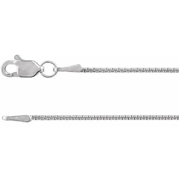 Sterling Silver Rounded Box Necklace