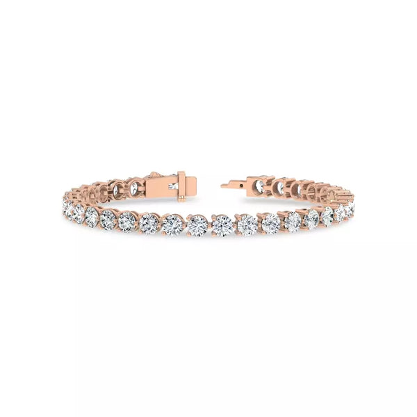 10 ct. tw. Round Lab Grown Diamond Tennis Bracelet in 14k/18k Rose Gold