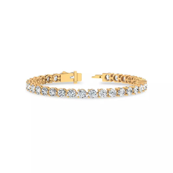 10 ct. tw. Round Lab Grown Diamond Tennis Bracelet in 14k/18k Yellow Gold