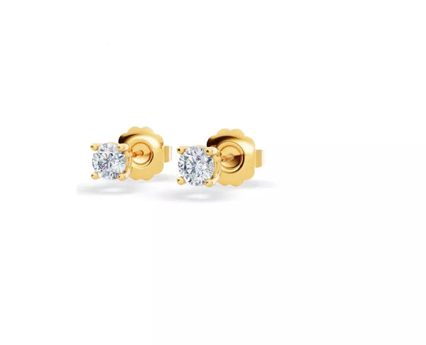 14KT Yellow Gold Diamond Studs .3 ct tw G-H/SI