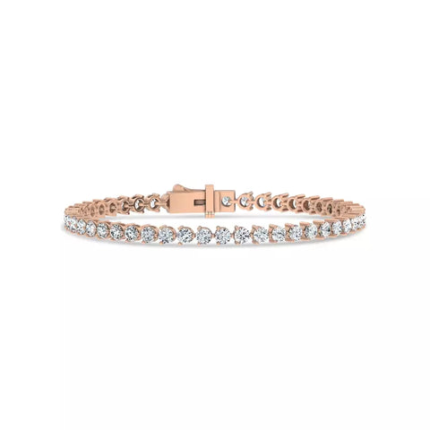 5 ct. tw. Round Lab Grown Diamond Tennis Bracelet in 14k/18k Rose Gold