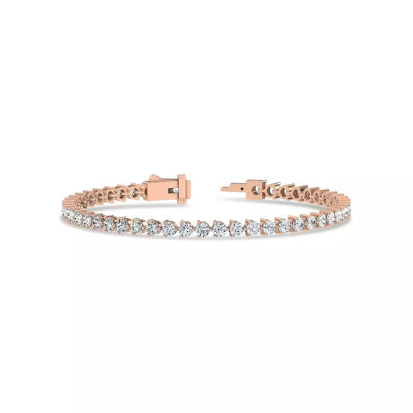 5 ct. tw. Round Lab Grown Diamond Tennis Bracelet in 14k/18k Rose Gold