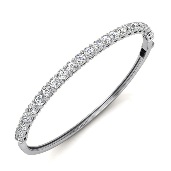 White Gold 1 ct tw Bangle