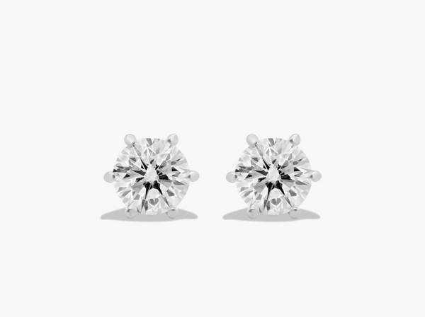14K White Gold Diamond Stud Earrings. 1 ct tw G-H/SI