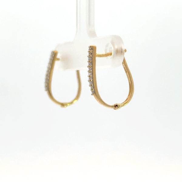 14KT Diamond Hoops