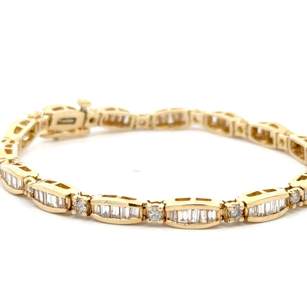 14K Yellow Gold Diamond Bracelet
