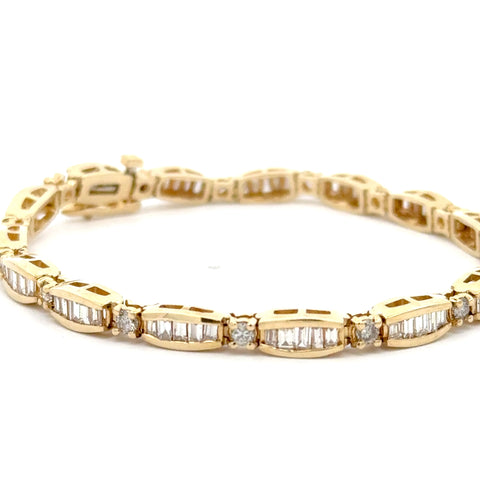 14K Yellow Gold Diamond Bracelet