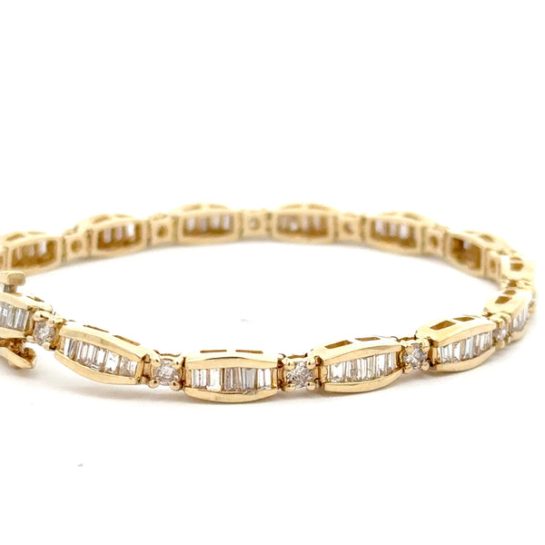 14K Yellow Gold Diamond Bracelet