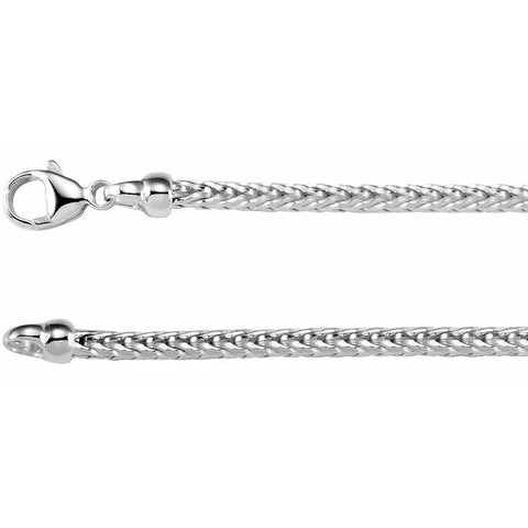 Sterling Silver 2.75 mm Foxtail Necklace